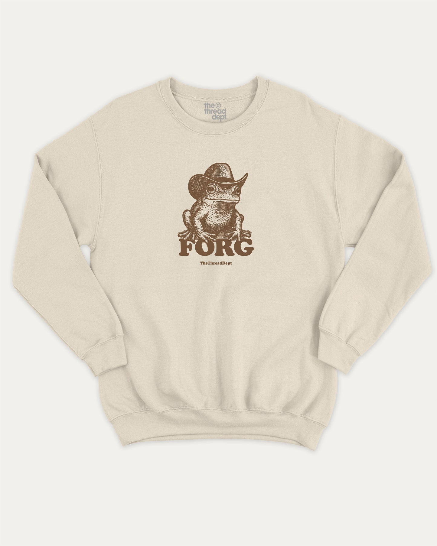 Forg pullover sweatshirt, perfect for gifts. A must-have frog graphic pullover, comfy cold-weather wear, bold casual look. Natural sweater