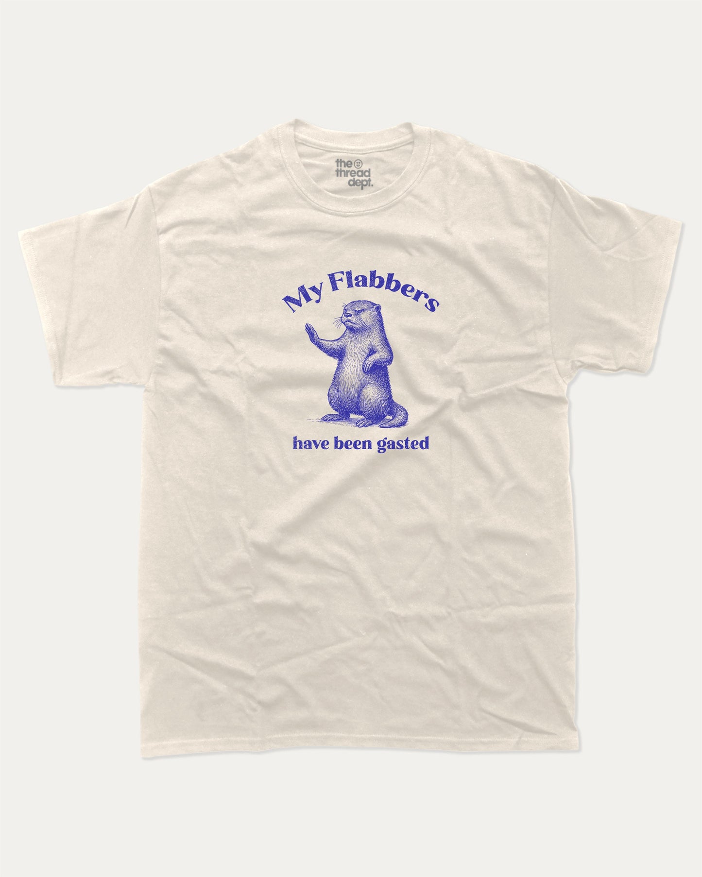 My Flabbers have benn gasted graphic t-shirt, Funny Animal T shirt, Vintage Animal T shirt, Cute Animal T shirt, Funny Graphic Tee,. A must-have funny tee, trending meme shirt, unique gift idea. Cream.