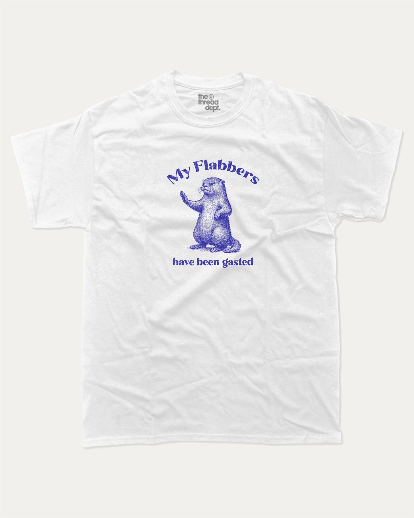 My Flabbers have benn gasted graphic t-shirt, Funny Animal T shirt, Vintage Animal T shirt, Cute Animal T shirt, Funny Graphic Tee,. A must-have funny tee, trending meme shirt, unique gift idea. White.