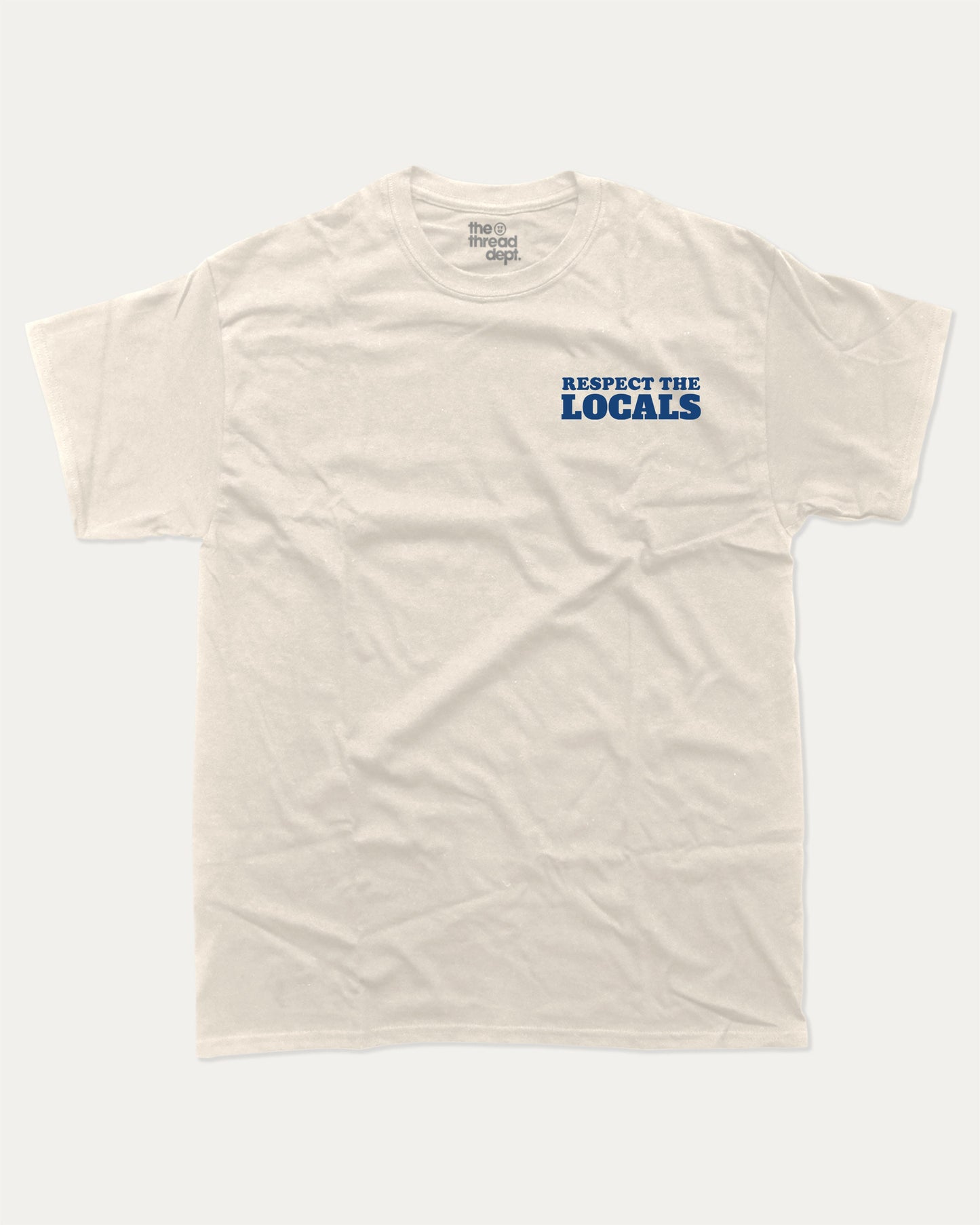 Respect the Locals graphic t-shirt, Animal T shirt, Saving Animals T shirt, North America's Animal T shirt, A must-have funny tee, trending meme shirt, unique gift idea. Cream.