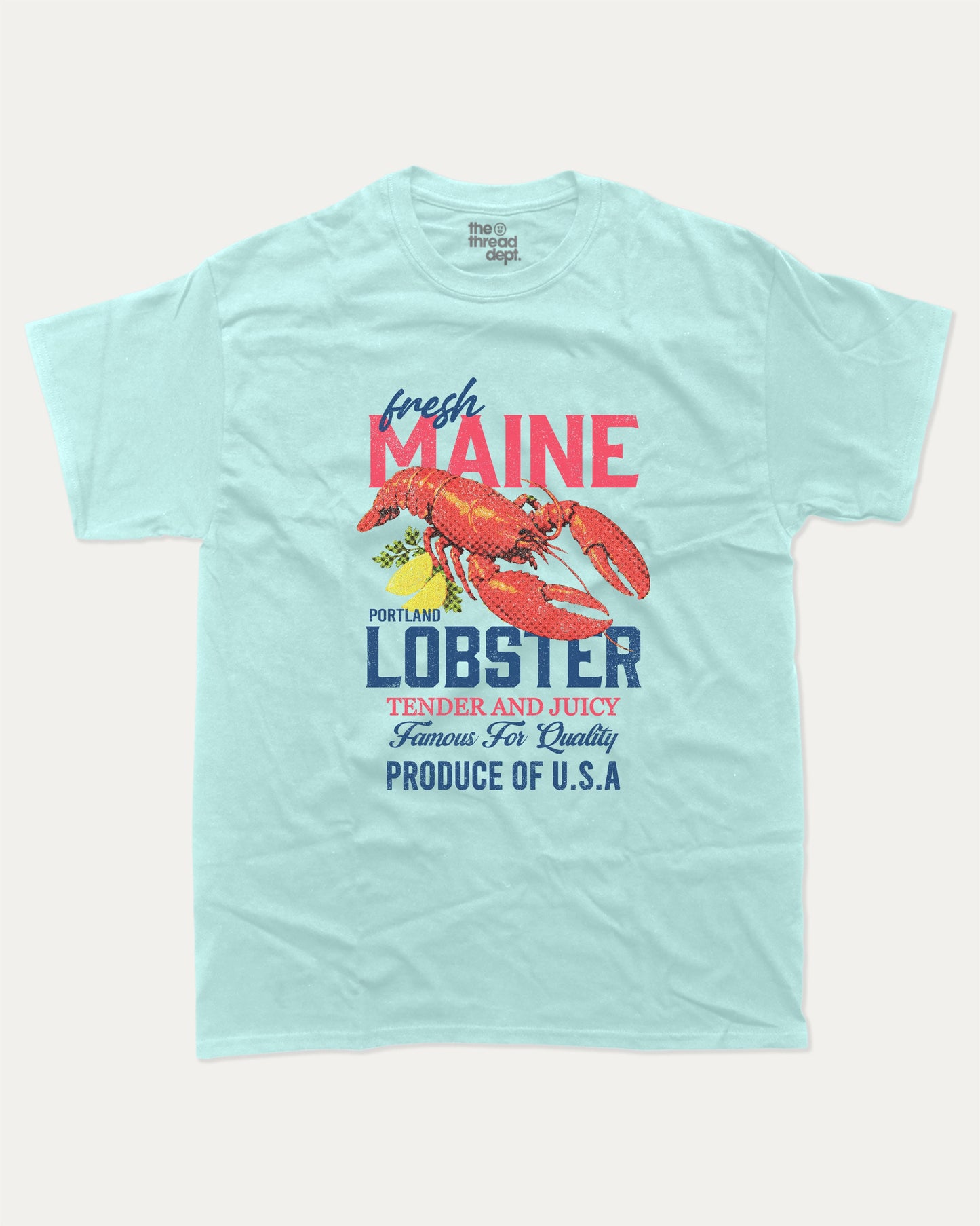 Maine Lobster graphic t-shirt, Lobster Graphic T shirt, Maine Graphic T shirt, Retro Graphic T shirt, T shirt for Food Lover, A must-have funny tee, trending meme shirt, unique gift idea. Celadon.