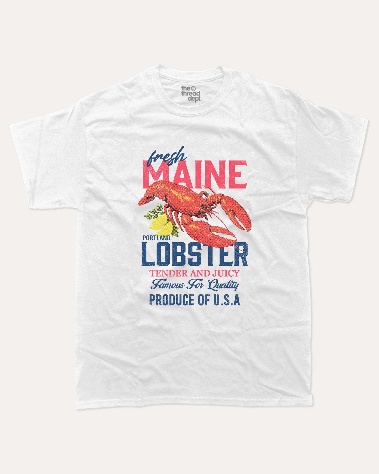 Maine Lobster graphic t-shirt, Lobster Graphic T shirt, Maine Graphic T shirt, Retro Graphic T shirt, T shirt for Food Lover, A must-have funny tee, trending meme shirt, unique gift idea. White.