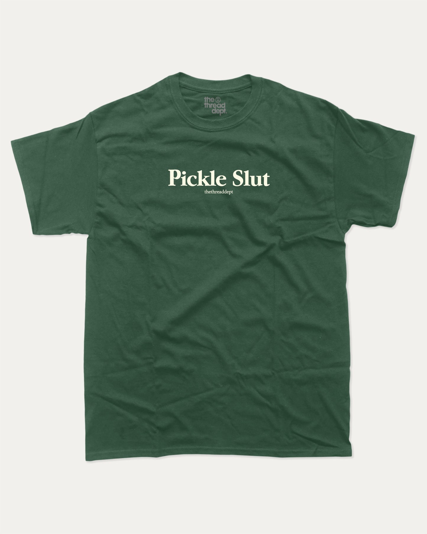 Pickle Slut graphic tee with bold and humorous print, funny and trendy graphic. Perfect Gift for Food Lover, Pickle Graphic T shirt, Craving Graphic T shirt, Snack Graphic T shirt, Perfect for adults and gift-giving. Forest shirt.