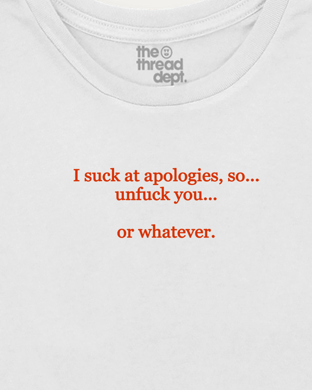 I suck at apologies - Graphic Crop Tee
