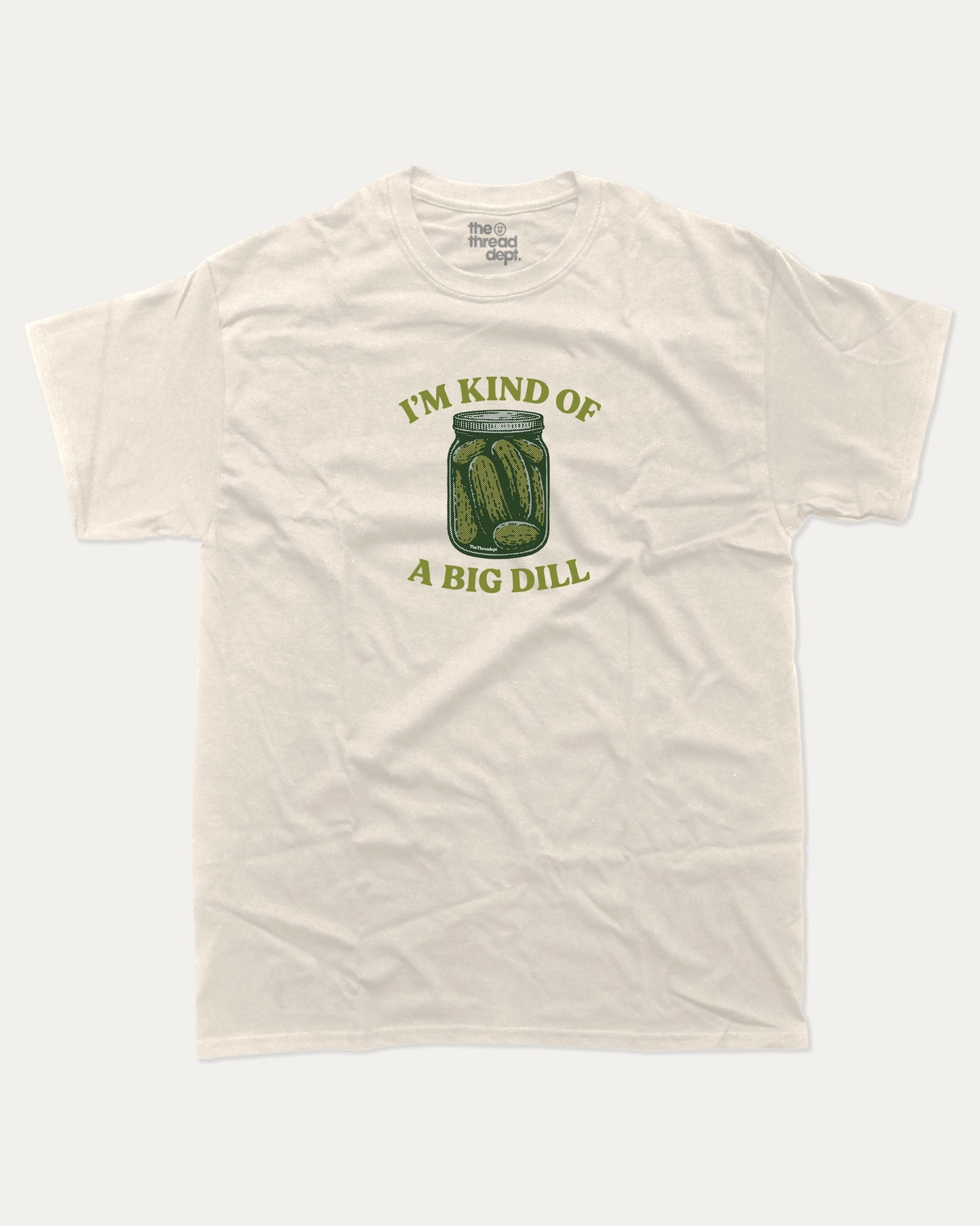I'm Kind Of A Big Deal graphic t-shirt, perfect for adults. A must-have funny pickle tee, trending meme shirt, unique gift idea. Cream.