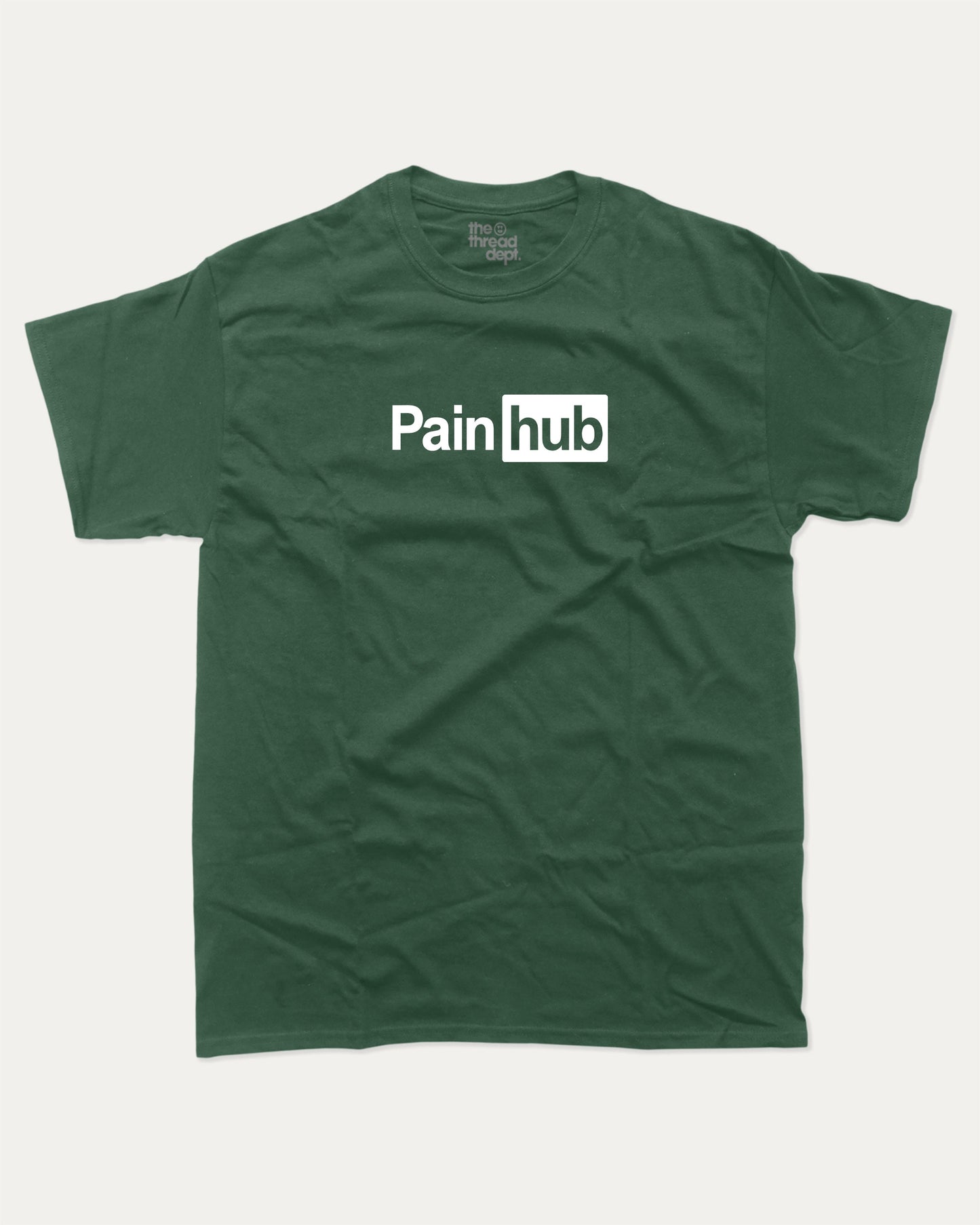 Pain Hub graphic t-shirt, Funny teenager gifts. A must-have funny tee, trending meme shirt, unique gift idea. Forest.