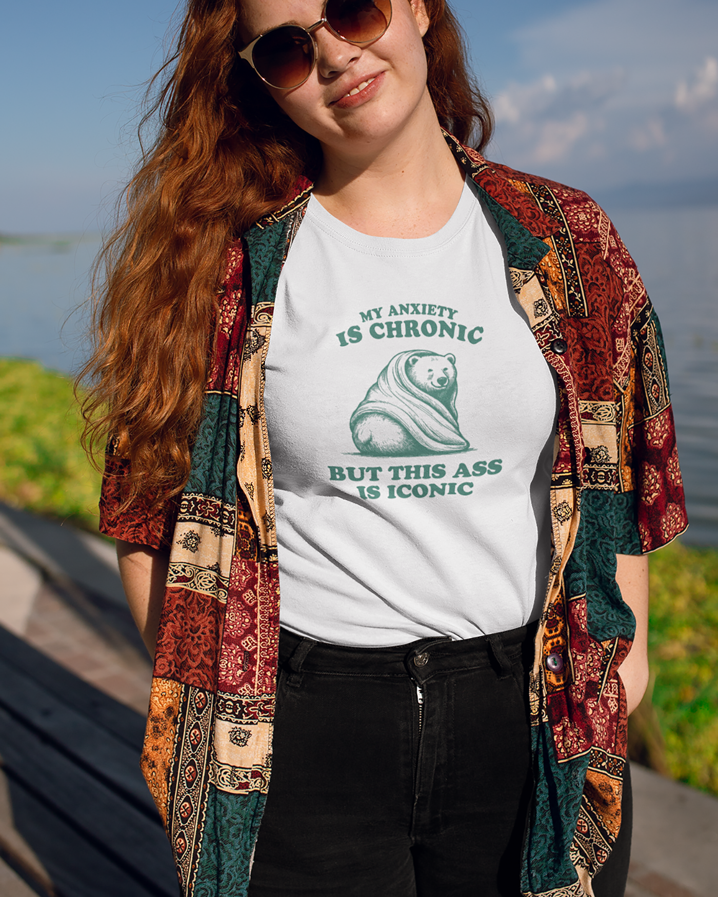 My Anxiety is Chronic but This Ass is Iconic graphic tee.