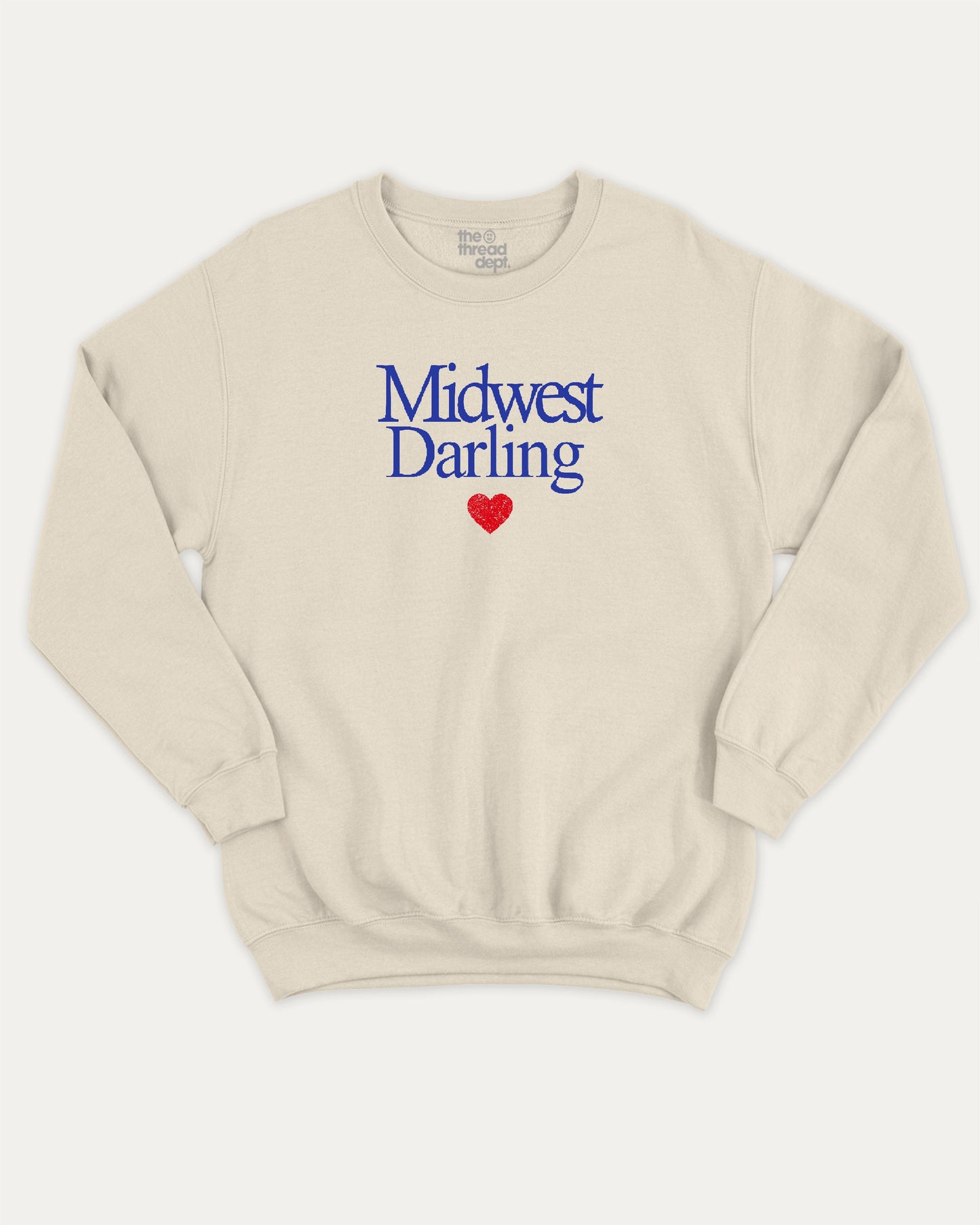 Midwest Darling pullover sweatshirt, Vintage Inspired Graphic T shirt, Retro Graphic T shirt, Y2K Style Graphic T shirt, A must-have graphic pullover, comfy cold-weather wear, bold casual look. Natural sweater