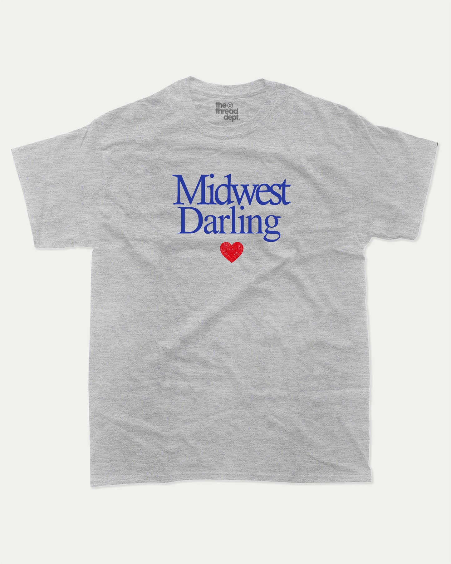 Midwest Darling graphic t-shirt, Vintage Inspired Graphic T shirt, Retro Graphic T shirt, Y2K Style Graphic T shirt, A must-have funny tee, trending meme shirt, unique gift idea. Heather Grey.