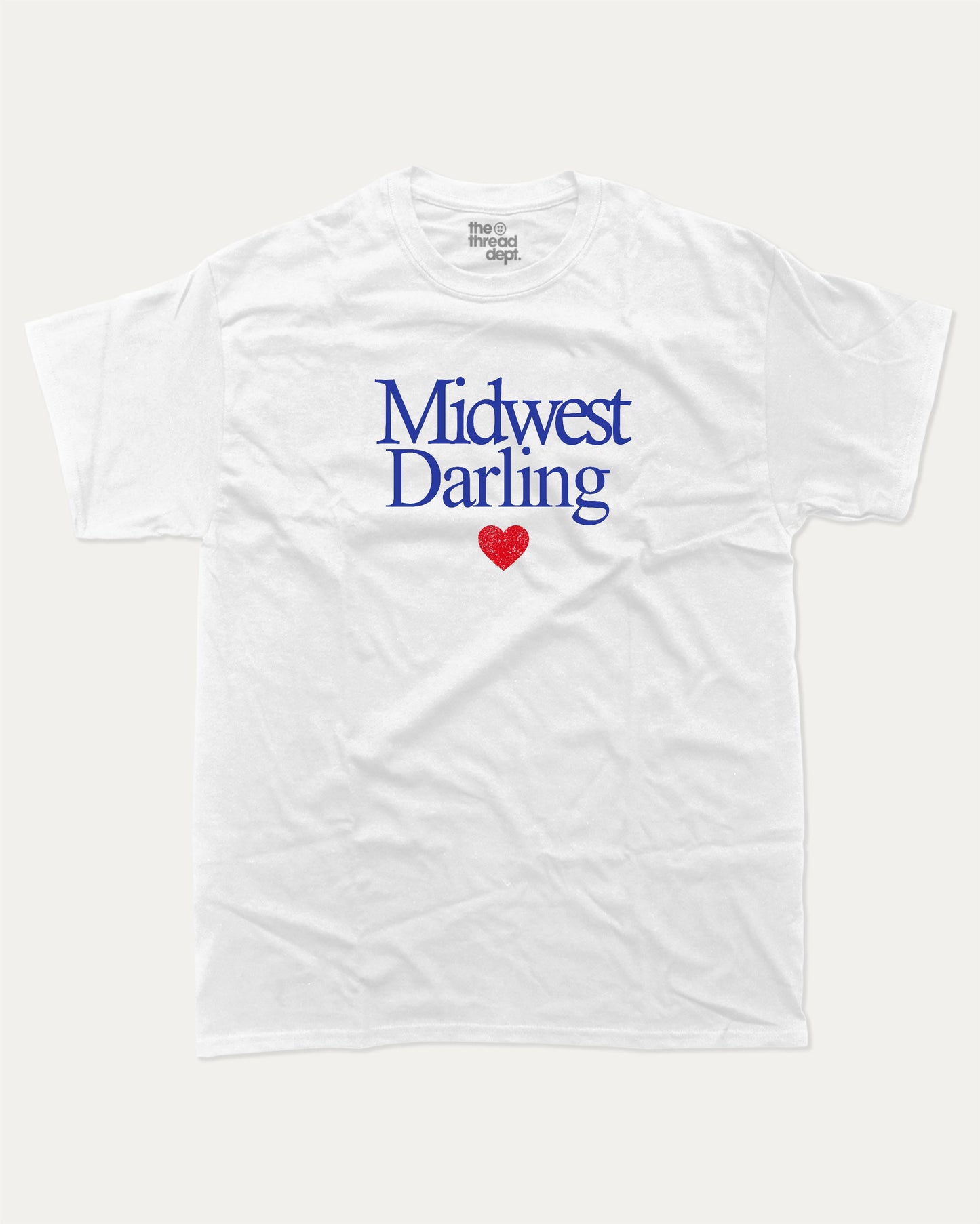 Midwest Darling graphic t-shirt, Vintage Inspired Graphic T shirt, Retro Graphic T shirt, Y2K Style Graphic T shirt, A must-have funny tee, trending meme shirt, unique gift idea. White.