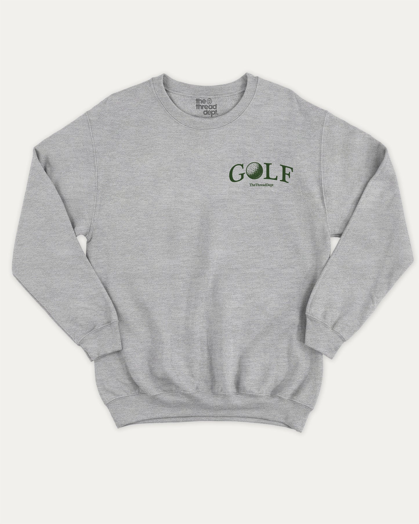 Golf Fairway To Heaven pullover sweatshirt, perfect for gifts. A must-have golf graphic pullover, comfy cold-weather wear, bold casual look. Heather Grey sweater