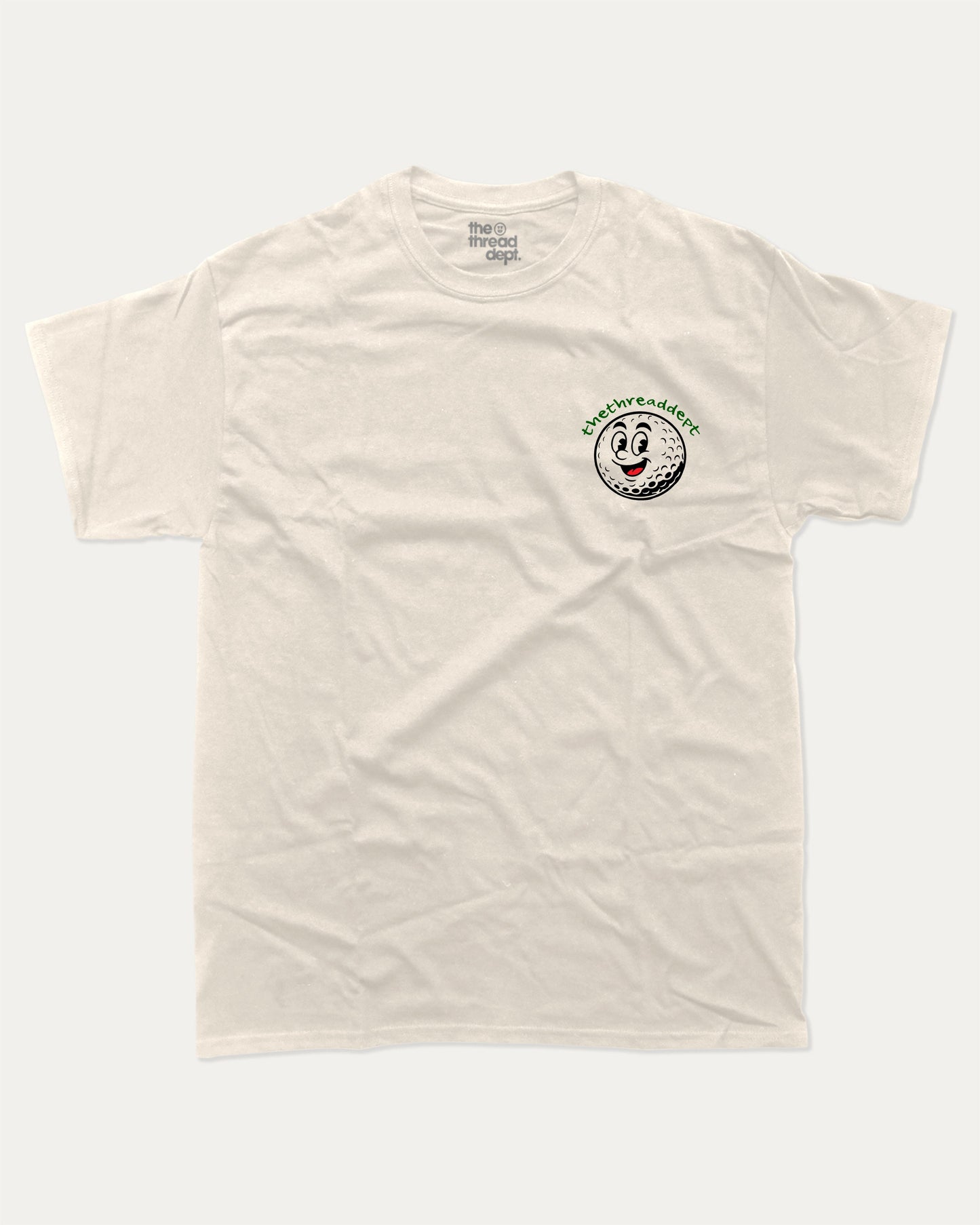 Holy Moley graphic t-shirt, perfect for adults. A must-have funny tee, Golf Graphic Tee, Humorous Golf Tee shirt, Trendy Golf Tee shirt, unique gift idea. Cream.