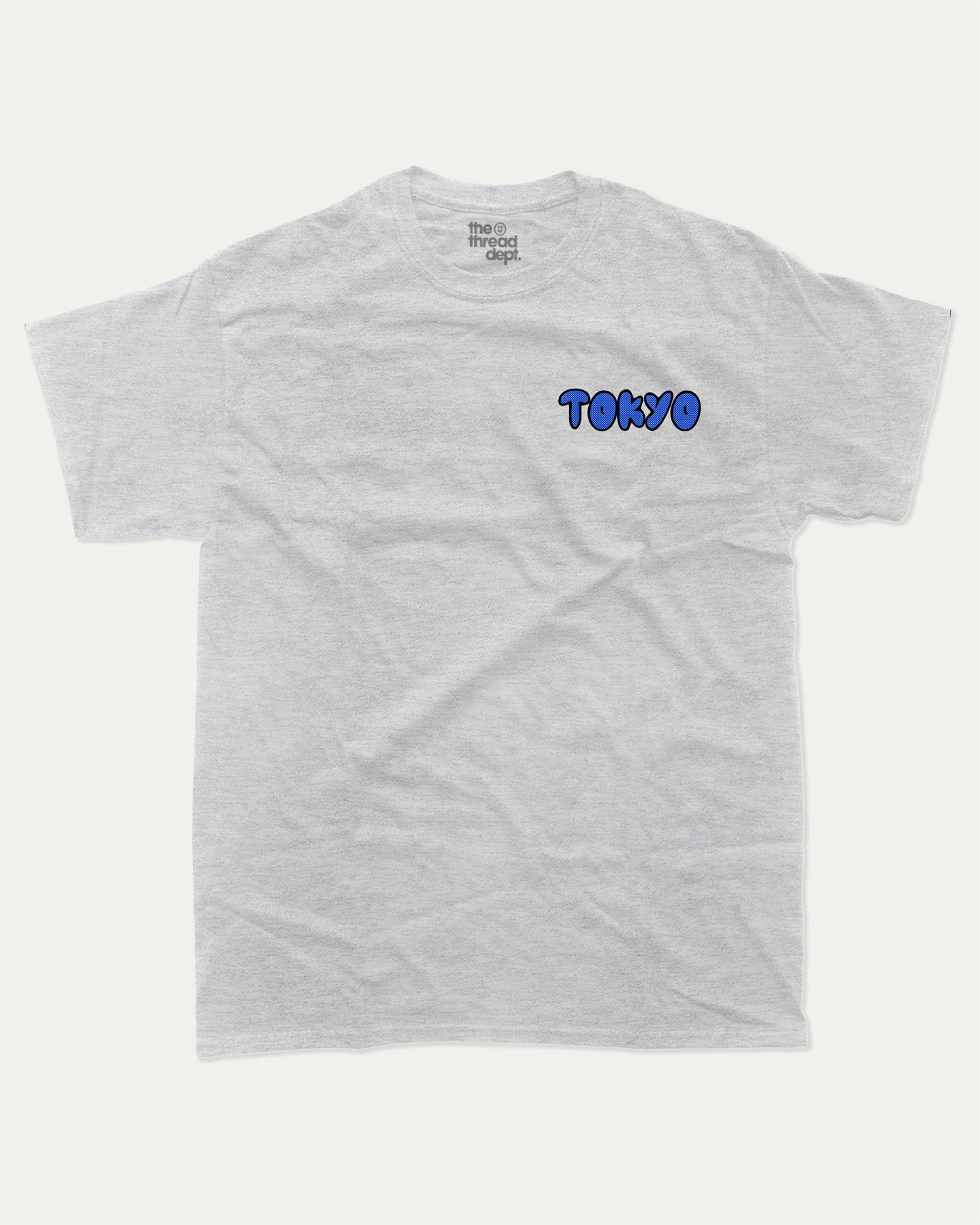 Tokyo graphic t-shirt, perfect for adults. A must-have funny tee, trending meme shirt, unique gift idea. Ash Grey .