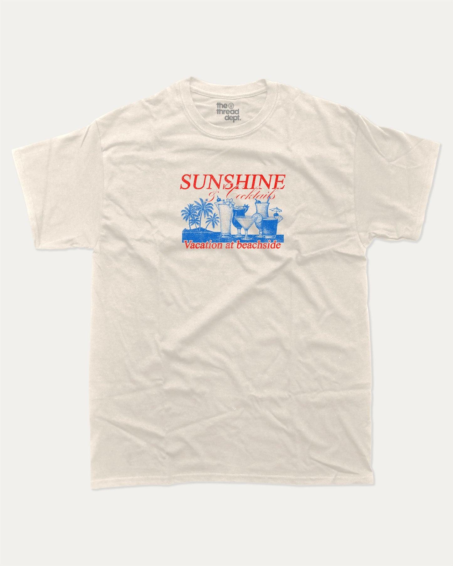 Vacation at beachside graphic t-shirt, Vintage inspired Graphic T shirt, Vintage Graphic T shirt, Retro Graphic T shirt, A must-have funny tee, trending meme shirt, unique gift idea. Cream.