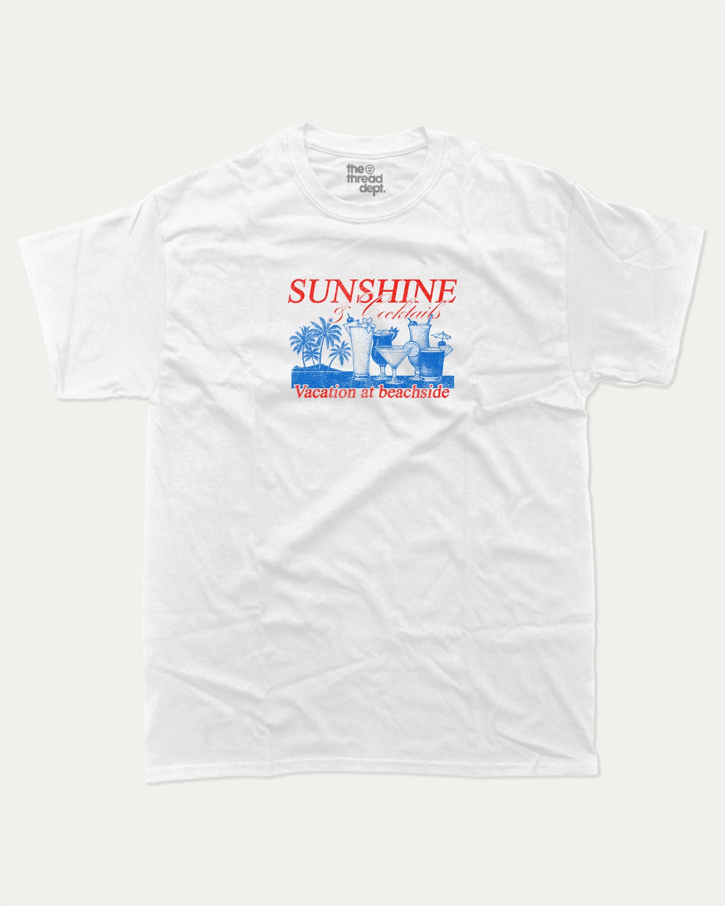 Vacation at beachside graphic t-shirt, Vintage inspired Graphic T shirt, Vintage Graphic T shirt, Retro Graphic T shirt, A must-have funny tee, trending meme shirt, unique gift idea. White.