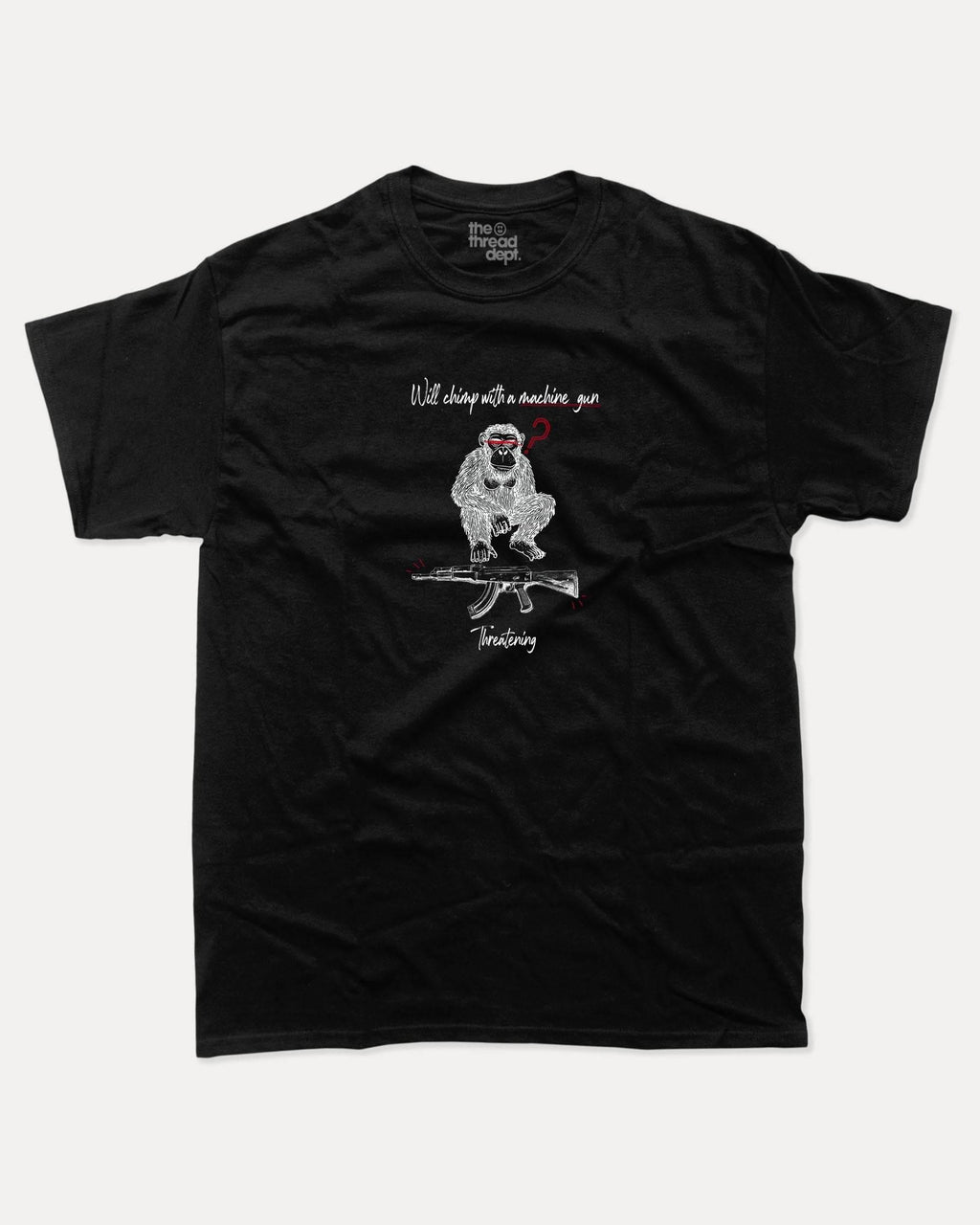 A Chimp With Machine Gun - Graphic Tee - TheThreadDept