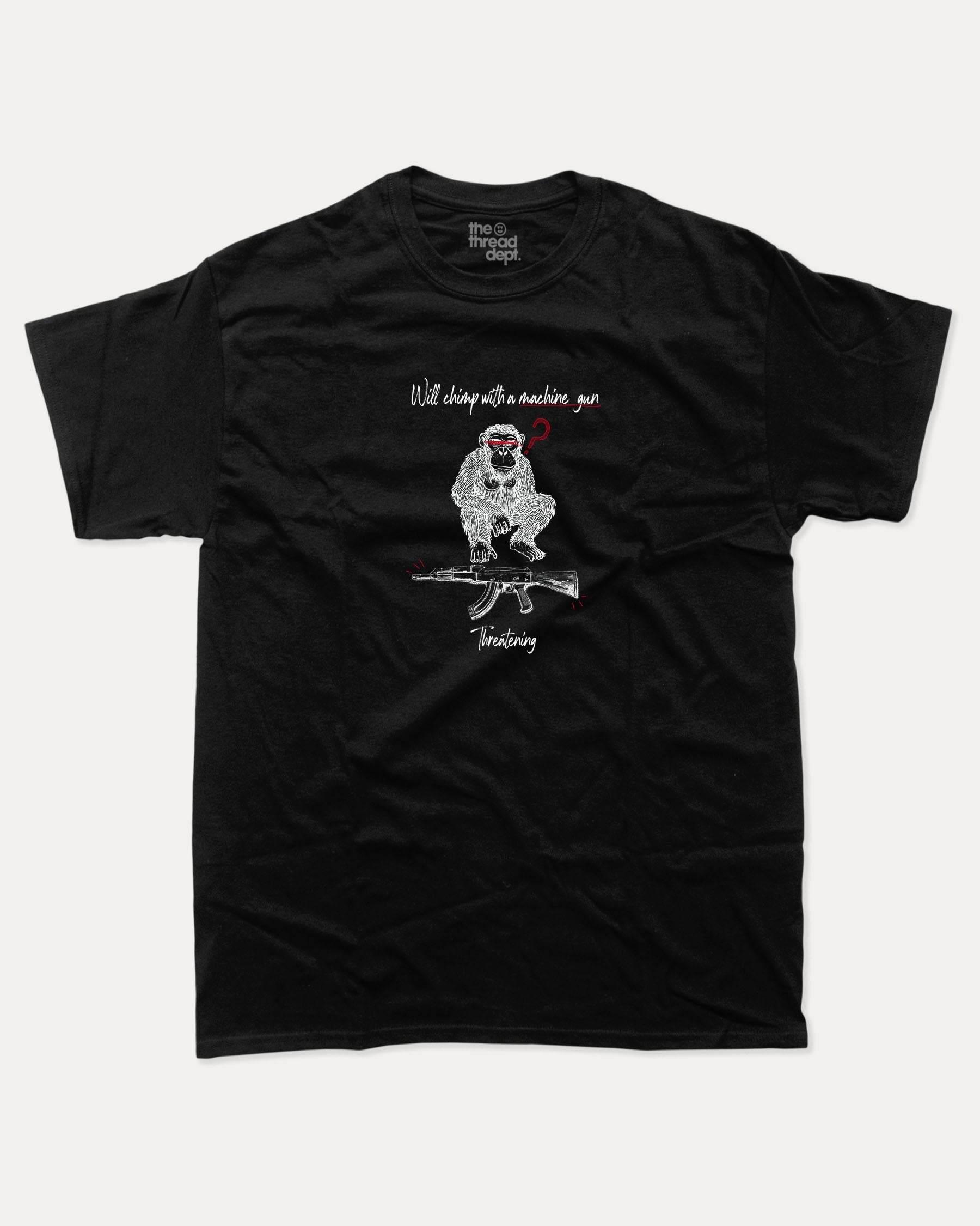 A Chimp With Machine Gun - Graphic Tee - TheThreadDept