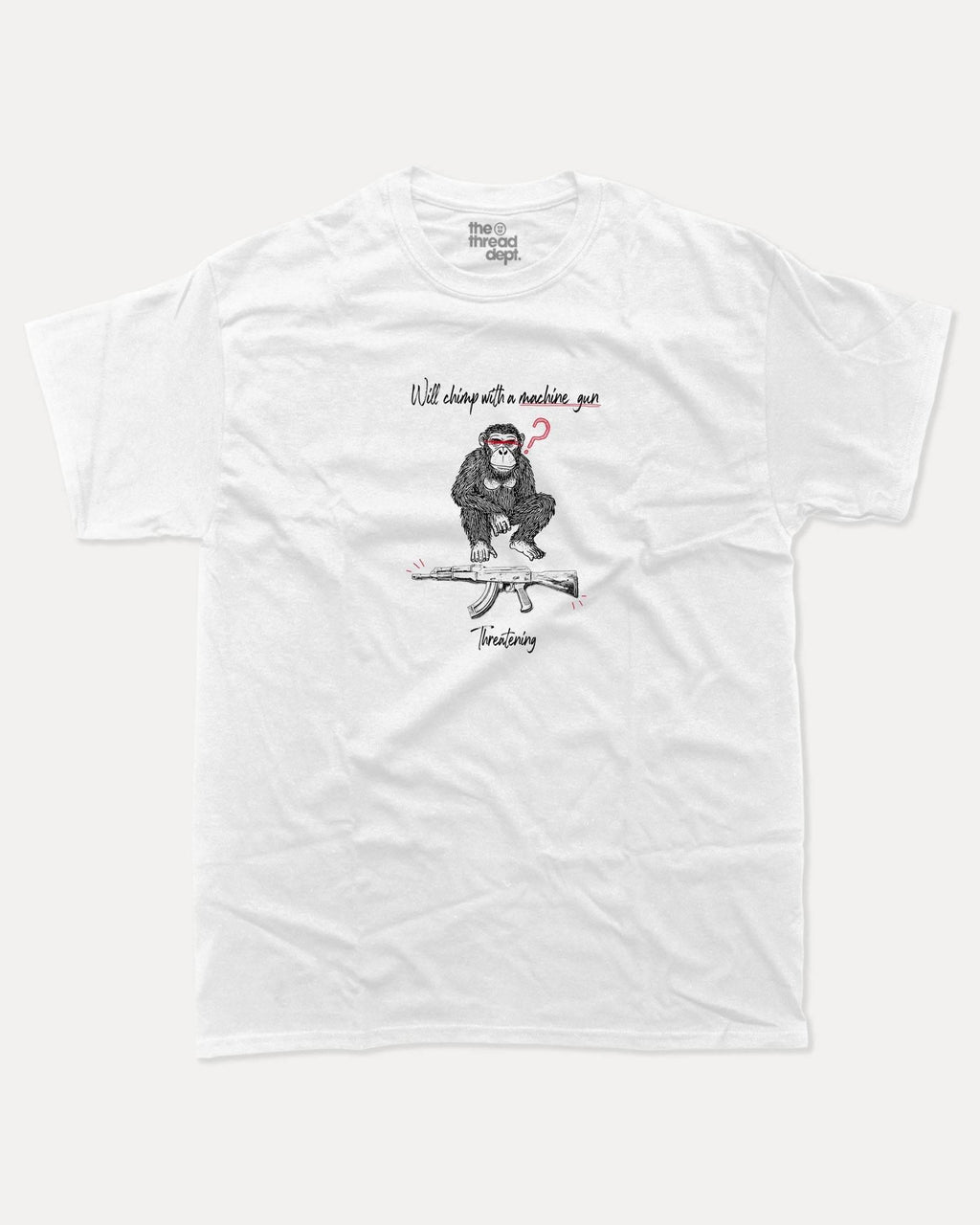 A Chimp With Machine Gun - Graphic Tee - TheThreadDept