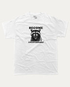 Become Ungovernable graphic tee with retro and funny print, vintage and trendy graphic. Perfect funny gifts for friends and gift-giving. White shirt.