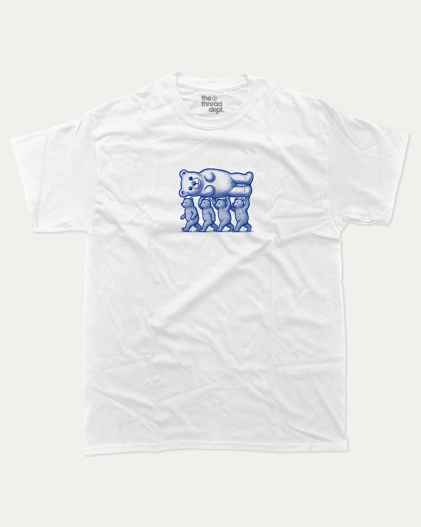 Cute Bears graphic t-shirt, Funny Animal Tees, Humorous Graphic Tees, A must-have funny tee, trending meme shirt, unique gift idea. White.