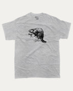 Dam it graphic tee with bold and humorous print, funny and trendy graphic. Funny Animal Graphic tee, Humorous Animal T shirt, Perfect for adults and gift-giving. Heather Grey shirt.