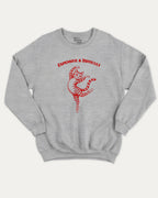 Expensive and Difficult graphic sweatshirt with bold and humorous print, Perfect Gift for Cat Lovers, Funny Cat Graphic tee, warm and cozy graphic for everyday wear. Perfect for adults and gift-giving. Heather Grey pullover.
