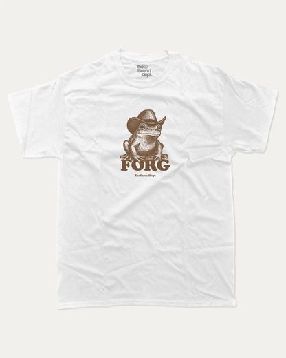 Forg graphic t-shirt, perfect for gifts. A must-have frog funny tee, trending meme shirt, unique gift idea. White.
