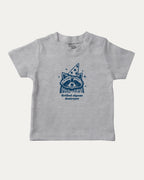 Grilled cheese destroyer graphic tee with raccoon graphic, funny and trendy graphic. Perfect for adults and gift-giving. Heather Grey shirt.