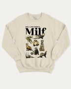 Man I Love Ferrets graphic sweatshirt with bold and humorous print, Perfect Gift for Ferret Lovers, warm and cozy graphic for everyday wear. Perfect for adults and gift-giving. Natural pullover.