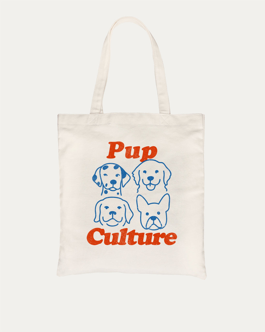 Pup Culture graphic tote bag with bold and funny print, Cute Dog Graphic T shirt, Perfect Gift for Dog Lover, reusable tote for school, errands, or gifting. Natural tote bag.