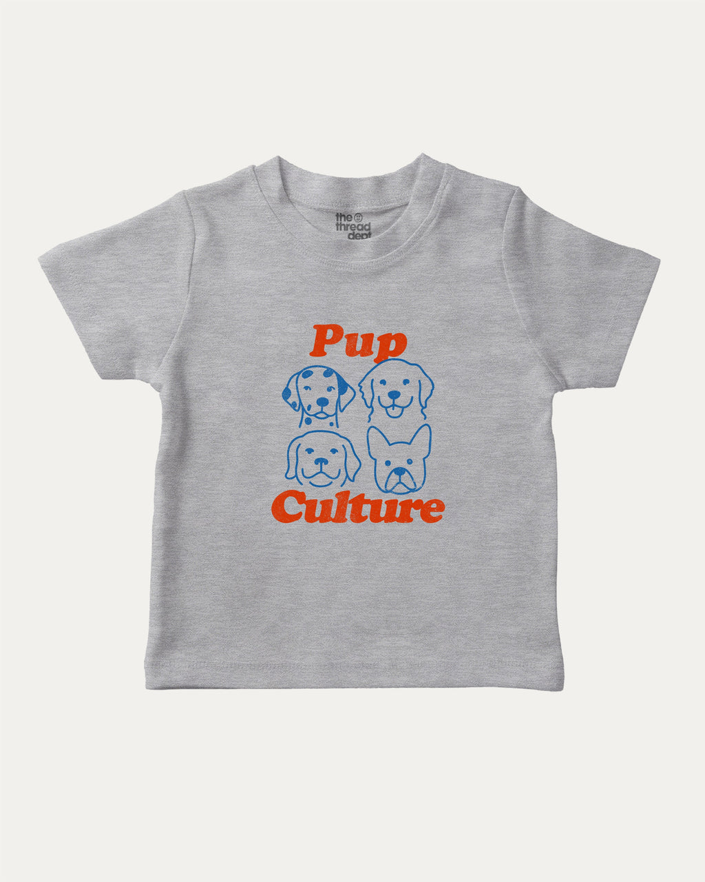 Pup Culture graphic tee with bold and humorous print, Cute Dog Graphic T shirt, Perfect Gift for Dog Lover, funny and trendy graphic. Perfect for adults and gift-giving. Heather Grey shirt.