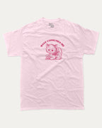 Rage Consumes Me graphic tee with bold and humorous print, Cute Funny Animal T shirt, Pun Animal Graphic Tee, funny and trendy graphic. Perfect for adults and gift-giving. Pink shirt.