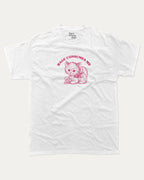 Rage Consumes Me graphic tee with bold and humorous print, Cute Funny Animal T shirt, Pun Animal Graphic Tee, funny and trendy graphic. Perfect for adults and gift-giving. White shirt.