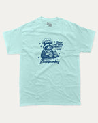 Shut The Fucupcakes Racoon graphic t-shirt, Funny Animal Graphic T shirt, Humorous Animal T shirt, Cute Animal Graphic T shirt, A must-have funny tee, trending meme shirt, unique gift idea. Celadon.