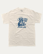 Shut The Fucupcakes Racoon graphic t-shirt, Funny Animal Graphic T shirt, Humorous Animal T shirt, Cute Animal Graphic T shirt, A must-have funny tee, trending meme shirt, unique gift idea. Cream.