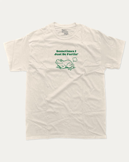 Sometimes i just be fartin graphic t-shirt, Funny Animal T shirt, Vintage Animal T shirt, Cute Animal T shirt, Funny Graphic Tee,. A must-have funny tee, trending meme shirt, unique gift idea. Cream.