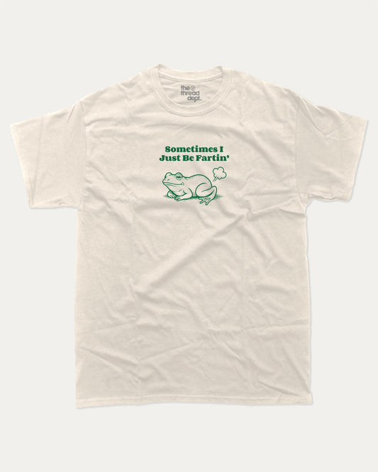 Sometimes i just be fartin graphic t-shirt, Funny Animal T shirt, Vintage Animal T shirt, Cute Animal T shirt, Funny Graphic Tee,. A must-have funny tee, trending meme shirt, unique gift idea. Cream.