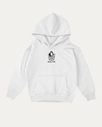 Stay Cool kids graphic hoodie with cozy fit and fun design, perfect for school, play, and gifting. White kids sweater.