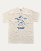 They Call Me Ranch Cause I Be Dressing graphic tee with funny frog print, funny and trendy graphic. Perfect for adults and gift-giving. Cream shirt.
