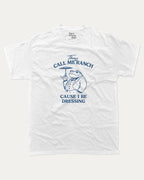They Call Me Ranch Cause I Be Dressing graphic tee with funny frog print, funny and trendy graphic. Perfect for adults and gift-giving. White shirt.
