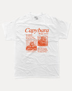 Vintage Capybara graphic tee with bold and humorous print, Funny Animal Graphic T shirt, Perfect Gift for Capybara Lovers, Cute Animal Graphic Tee, funny and trendy graphic. Perfect for adults and gift-giving. White shirt.
