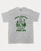 Final Sighting Of The Single Life graphic t-shirt, Grooms men shirt, Bachelor Party Graphic Tees, Bachelorette party T shirt, Bridal party tees,. A must-have funny tee, trending meme shirt, unique gift idea. Heather Grey.