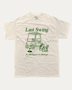 Last Swing Golf Club graphic t-shirt, Grooms men shirt, Bachelor Party Graphic Tees, Bachelorette party T shirt, Bridal party tees,. A must-have funny tee, trending meme shirt, unique gift idea. Cream.