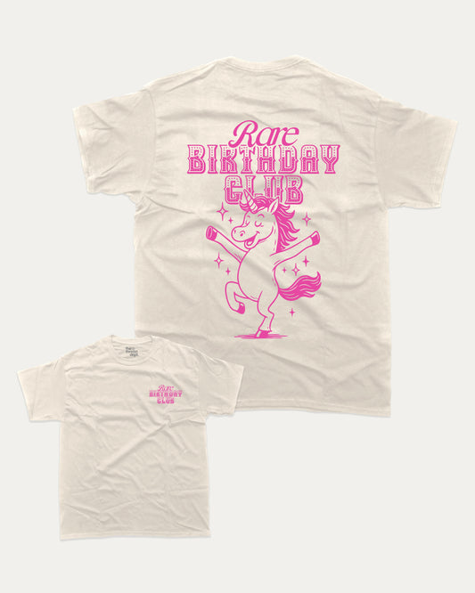 Rare Birthday Club graphic t-shirt, Funny Birthday Graphic T shirt, Birthday Gift T shirt,. A must-have funny tee, trending meme shirt, unique gift idea. Cream.