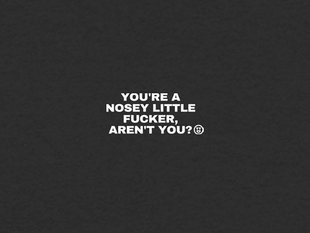 You Are A Nosey Little Fucker Aren't You - Graphic Crop Tee - TheThreadDept