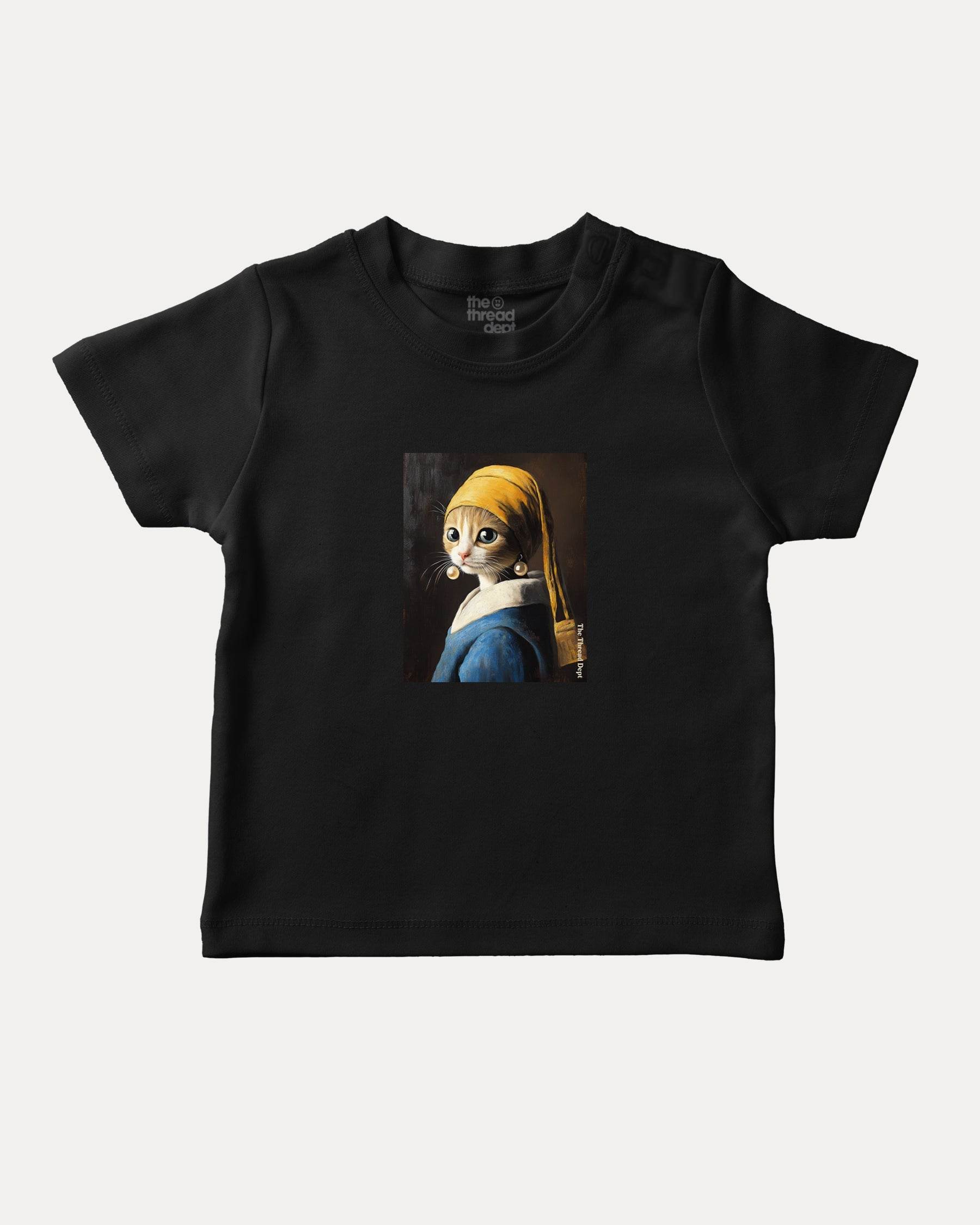 Cat With The Pearl Earring - Kids Graphic Tee - TheThreadDept