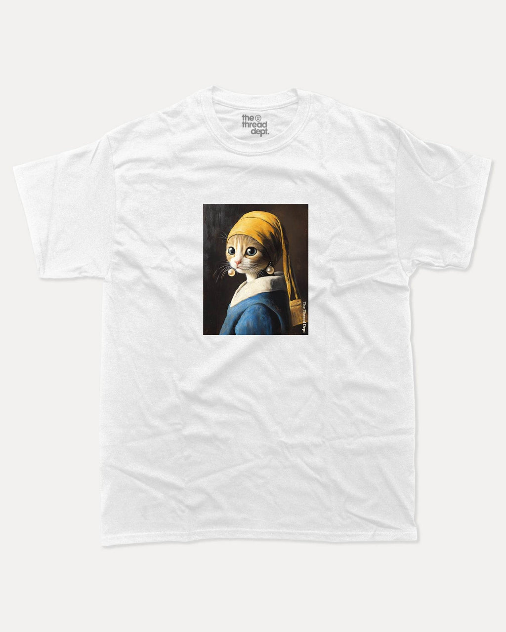 Cat With The Pearl Earring - Graphic Tee - TheThreadDept