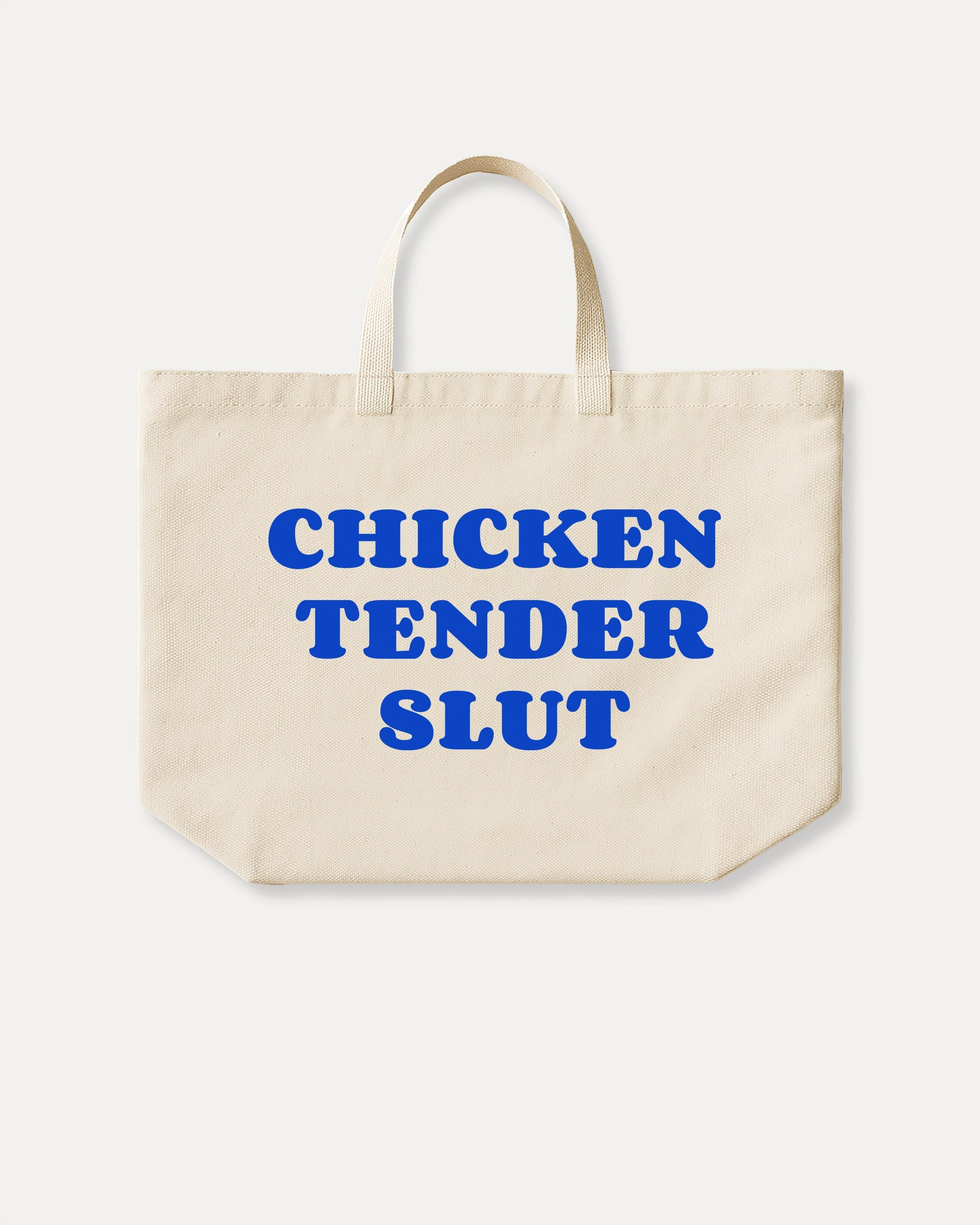 Chicken Tender Slut - Graphic Canvas Bag Wide - TheThreadDept