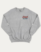Capybara's Sleigh Rides graphic sweatshirt with bold and humorous print, Perfect Gift for Christmas, X Mas Graphic T shirt, X-mas Gift, warm and cozy graphic for everyday wear. Perfect for adults and gift-giving. Heather Grey pullover.