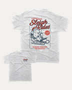 Capybara's Sleigh Rides graphic tee with bold and humorous print, Perfect Gift for Christmas, X Mas Graphic T shirt, X-mas Gift, funny and trendy graphic. Perfect for adults and gift-giving. Ash Grey shirt.